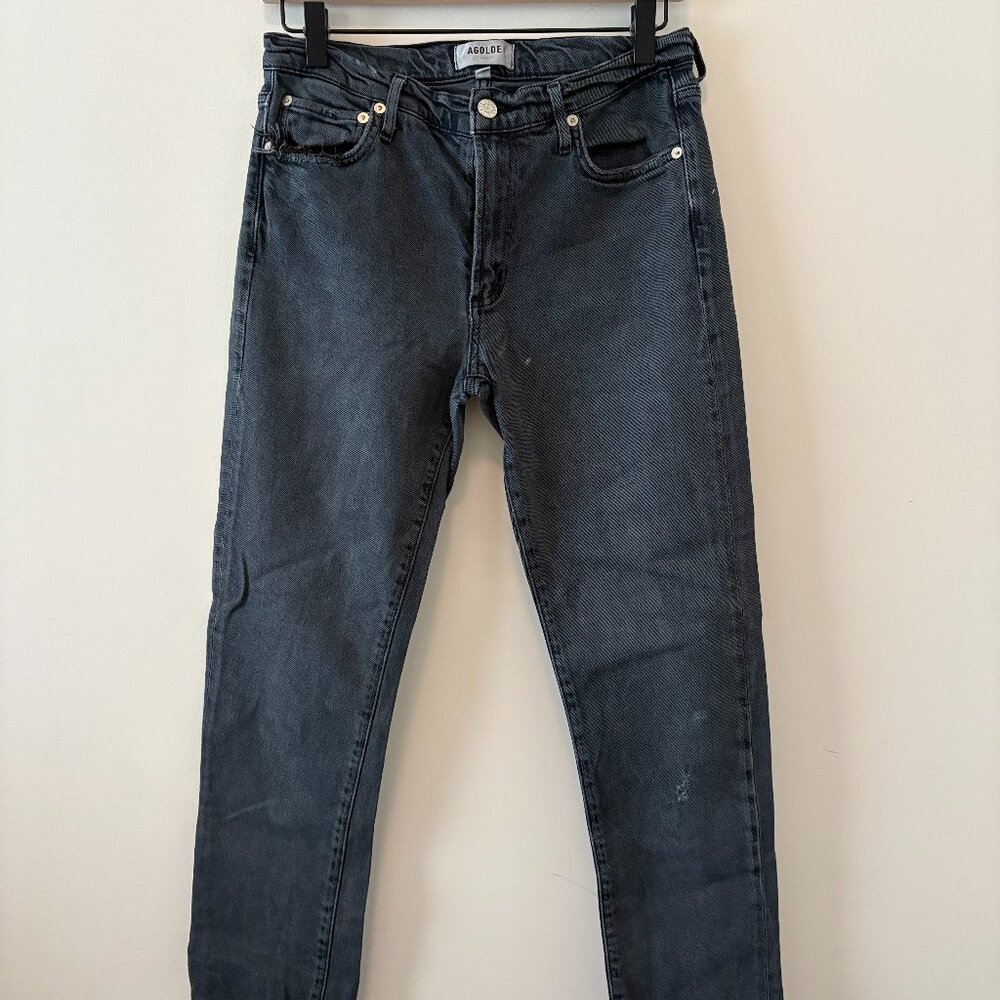 Grey Denim Ankle Length